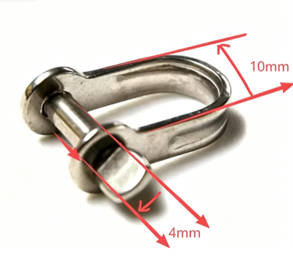 Heavy Industry Stainless 316 Flat Shackle for Mining Applications
