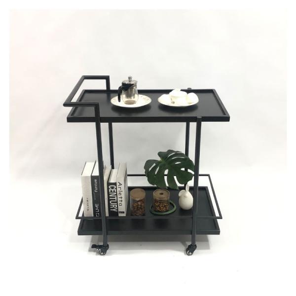 Mail Packing N 3 Tier Steel Trolley Simple Design Foldable Mini Food Serving Hotel/Tea