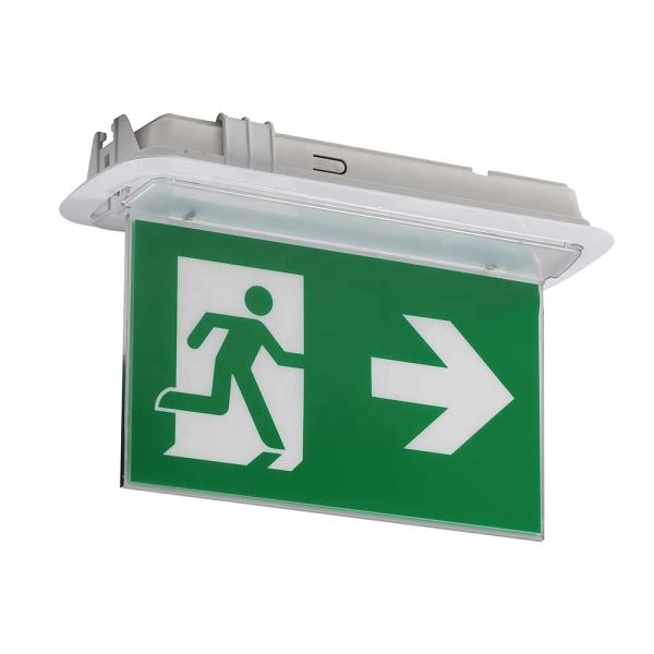 Double Sided Exit Sign with Ni-Cd Battery and 6 pcs SMD 5730 LED for Emergency Lighting with 3-Year Warranty