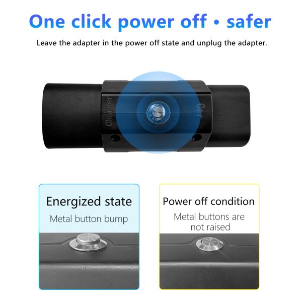 GBT Interface Standard Black 7kw Tesla EV Charging Adapter NACS to Car Connector Socket Switch 32A Output Current EV Charger