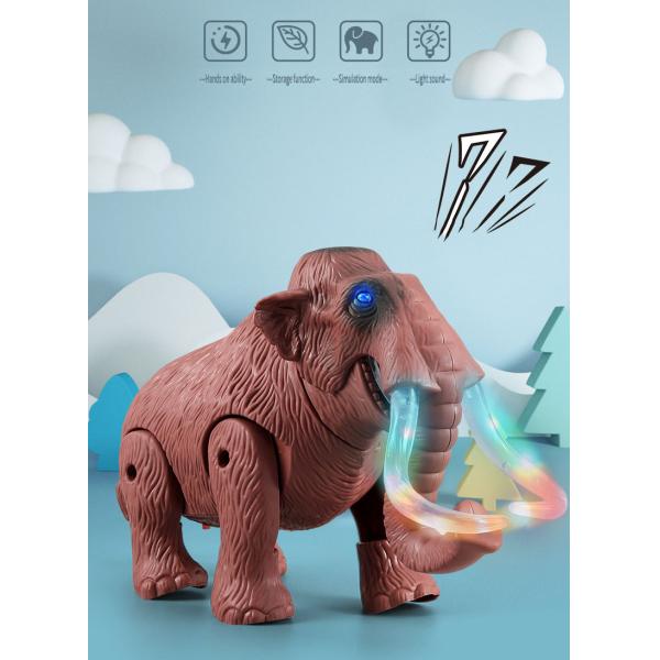 Finished Goods Children's Electric Toy Simulation Mammoth with Lights and Sounds