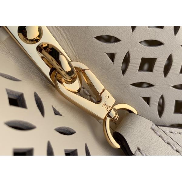 Hollow Out Womens Luxury Handbag , Snakeskin Off White Crossbody Bag