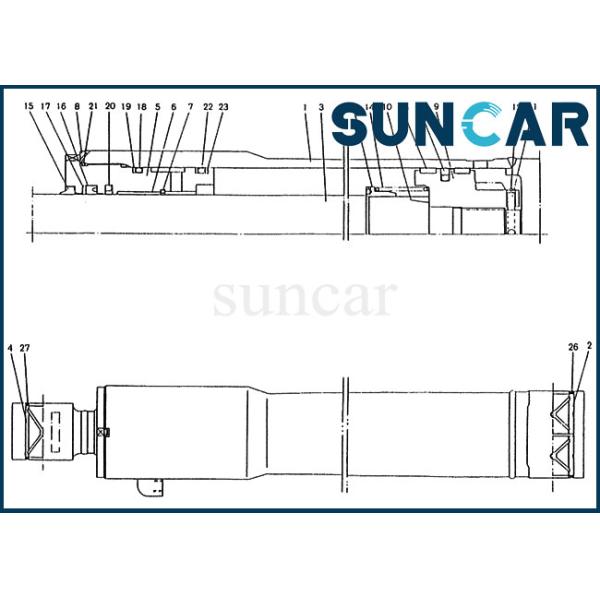 Kobelco Sealing Kit 2438U721R140 Boom Repair Seal Kit Fits K903 Excavator Cylinder Assy