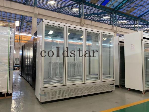 Commercial Refrigerated Beverage Coolers Glass Door Refrigerator Showcase