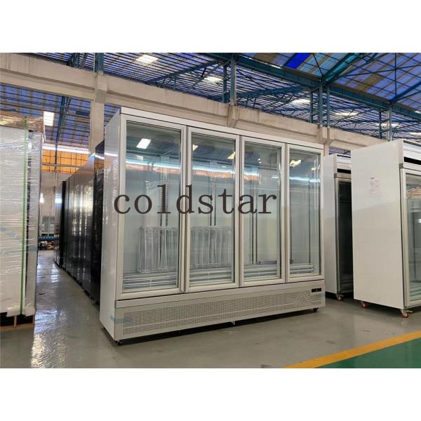 Commercial Refrigerated Beverage Coolers Glass Door Refrigerator Showcase