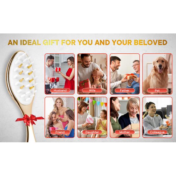 Peigne de coiffure à micro-courant 5V 1A rechargeable à LED