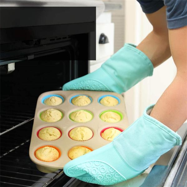 Skidproof Oven Mitts Pot Holder, luvas impermeáveis da cozinha e potholders