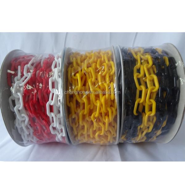 Cadeia de segurança de plástico de 8 mm PE vermelho/branco amarelo/preto para proteção rodoviária durável