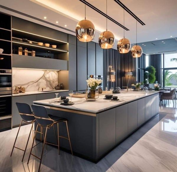 Wood Grain Finish Design Traditional Cheap Kitchen Modern Kitchen Cabinet Furniture