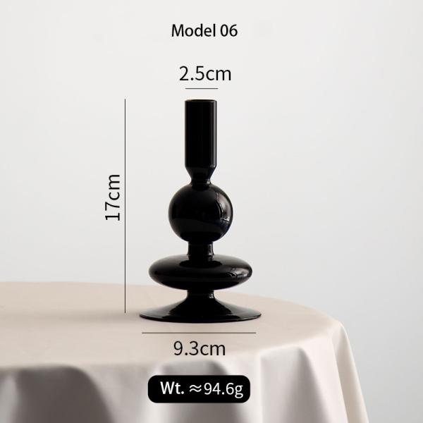 Candeeiro de vidro preto de Ramadã Jarr Stand para presente de casamento Decoração de mesa