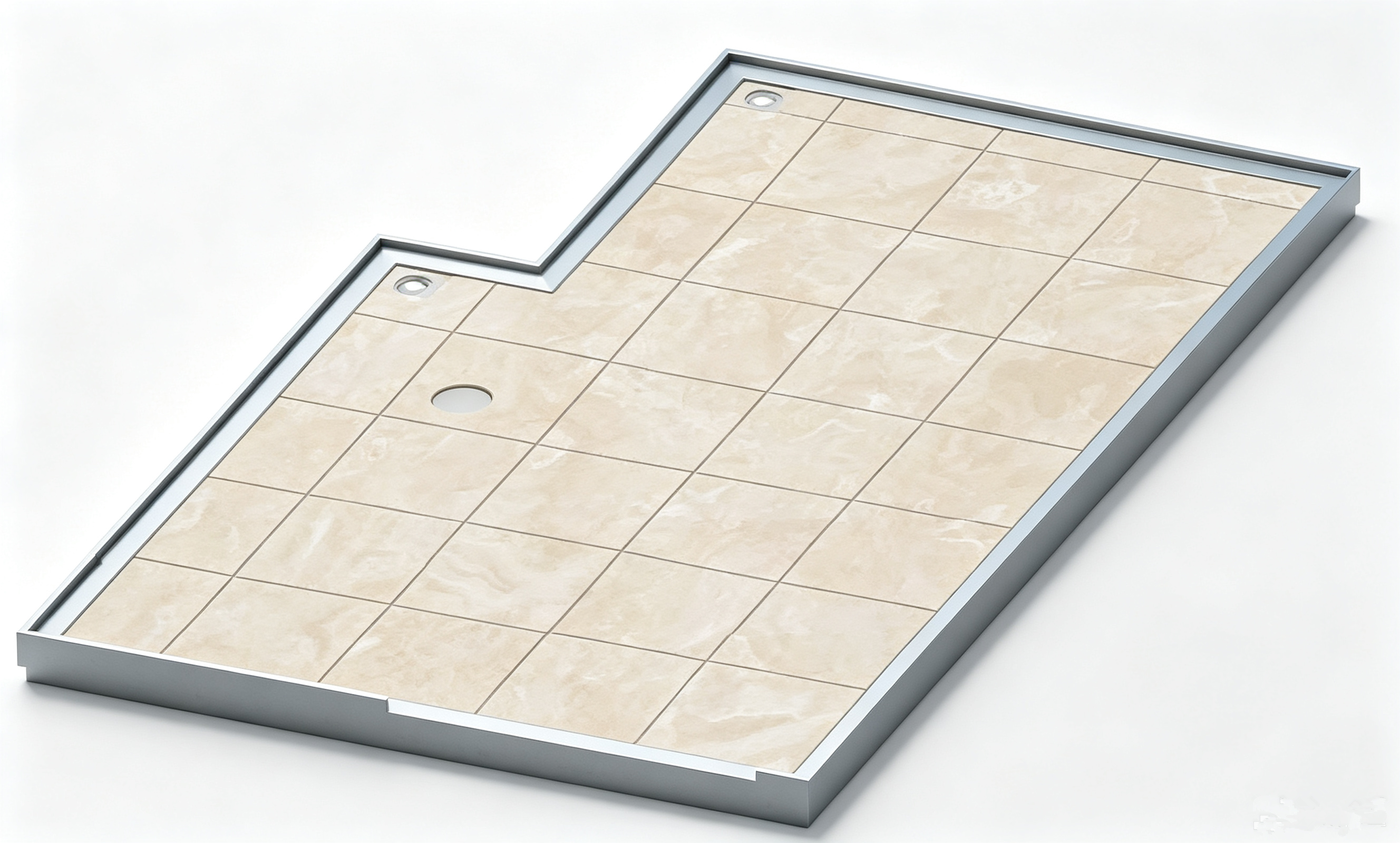 Durable SMC Shower Base Wet Dry Tile Ready Shower Pan Lightweight