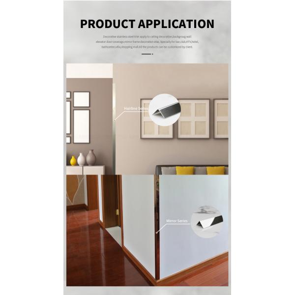 Прокладка отделки SS304L поверхностной 2438mm нержавеющей стали зеркала кафельная кафельная