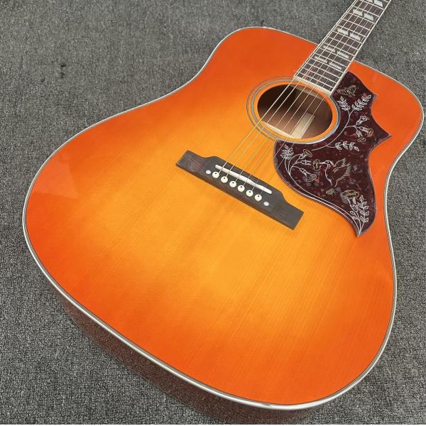 Custom 41 Inch Hummingbird Gibson Style Acoustic Guitar in Heritage Cherry Sunburst