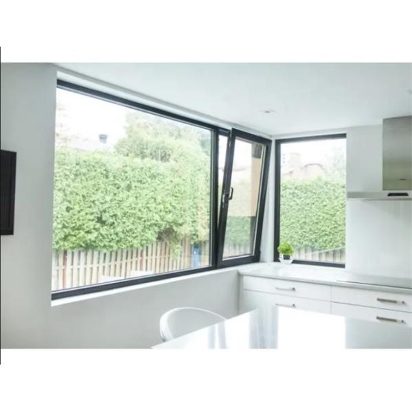 Black Household Double Glazed Aluminum Alloy Awning Windows For Residential Demand