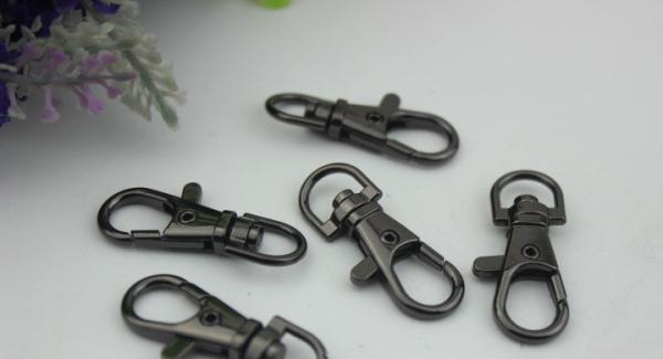 Favourable price hot products 4 color zinc alloy metal 10 mm lobster claw snap hook for sling bag
