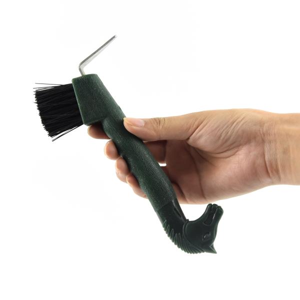 Special Designed Horse Head Hoof Pick With Brush 19cm PP Plastic Optional Color