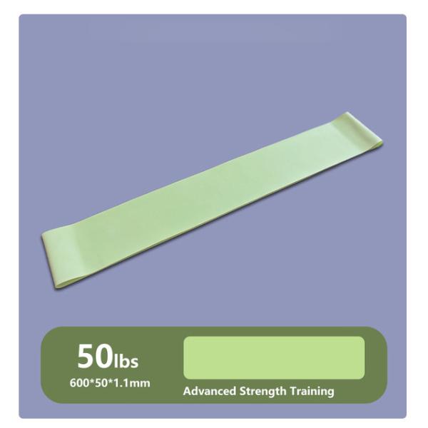 Natural Gym Strength Training Exercise Elastic Rubber 5cm Width Resistance Bands For Pilates Yoga Sports