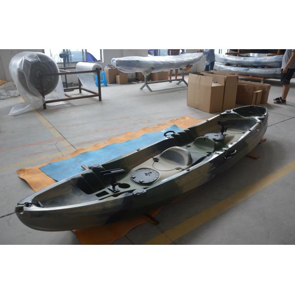 Load Capacity 300kgs/661lbs Army Green Tandem Kayak for Lakes Rivers Fishing Woowave