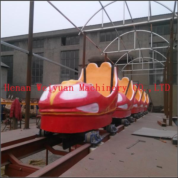 6 cars 12 seats Playground Kiddy Rides Motorless Slide Dragon Train Ride