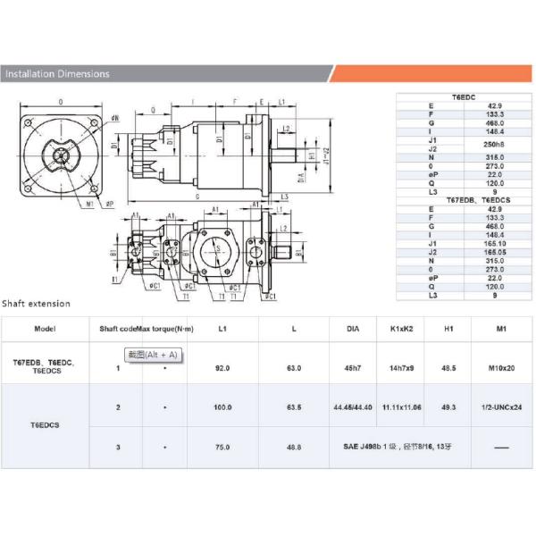 Triple Cartridges Black Hydraulic Cylinder Pump For Plastic Machinery