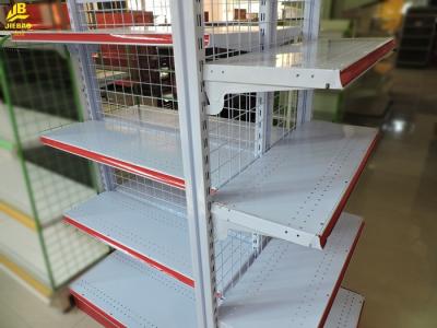 Red Color Classical Wire Gondola Shelving 4 Layer Combination Cold Rolled Steel