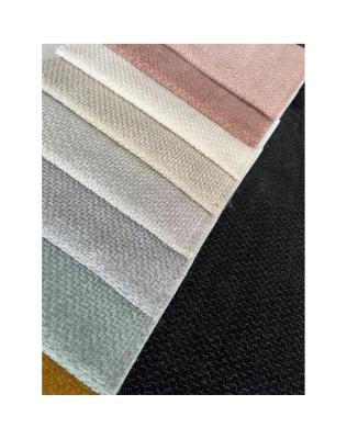 Tissu de tapisserie en chenille imperméable uni, tissu de polyester tissé pour canapé