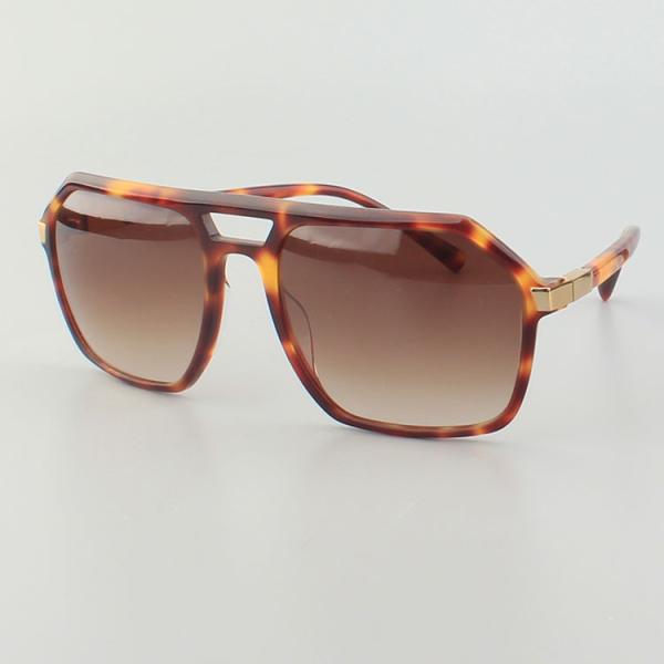 Polarized Lens Double Bridges Acetate Frame Sunglasses