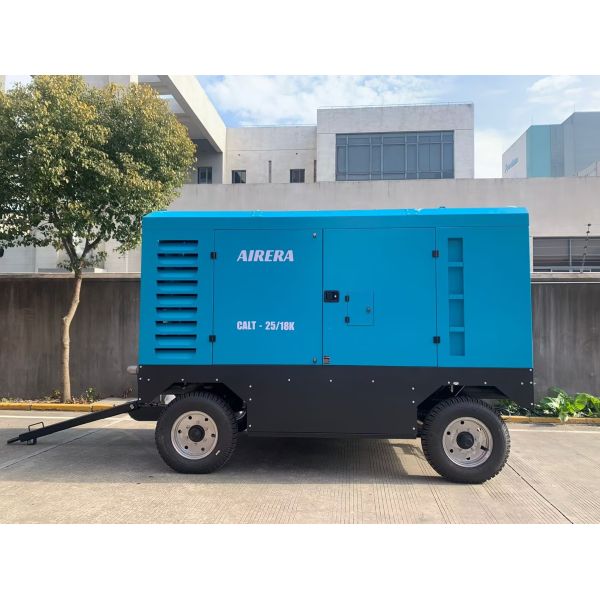 High Pressure 20-30bar,560-800cfm Diesel Portable Screw Air Compressor AIRERA CALT-25/18K