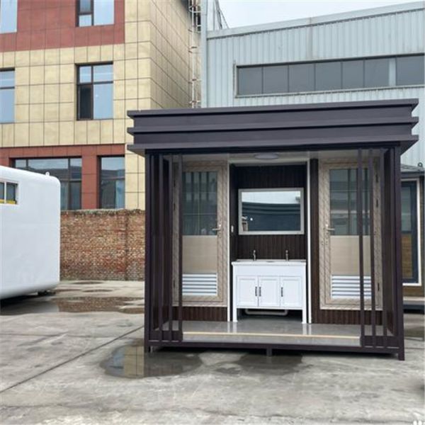 Mobile Modular Portable Toilet Container with Robust Steel Components