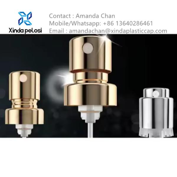 Aluminium Round Travel Mini Metal Perfume Fine Mist Sprays Pump With Collar