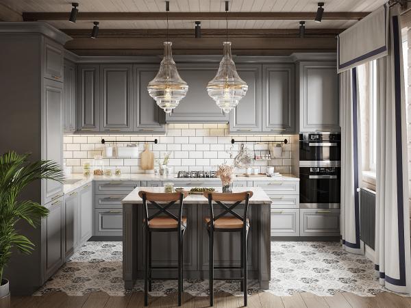 Appartement Meubles sur mesure en bois Melamine Armoire en bois Armoires de cuisine modernes