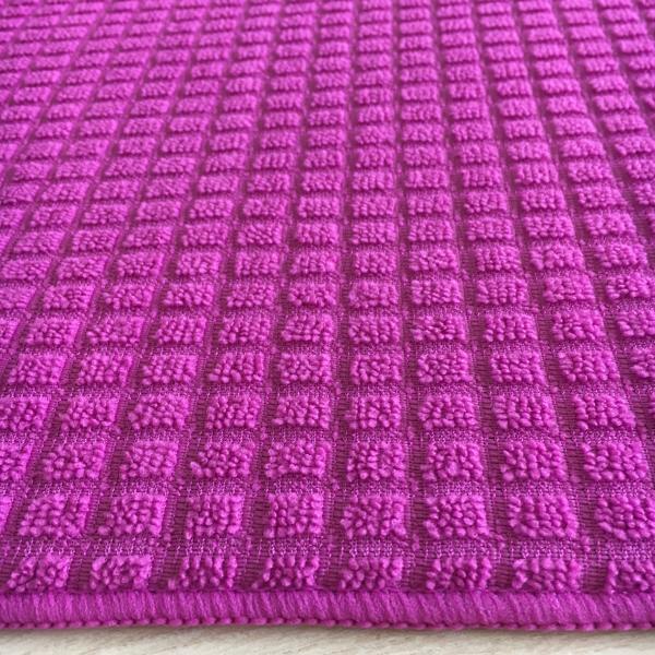 Sinlge packed 1pc Microfiber  printeted water absorb dish mat kitchen water pad with grid patten