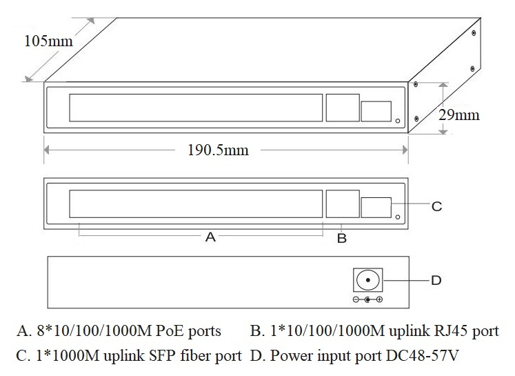10-port Gigabit PoE switch with 30W PoE and Gigabit uplink for reliable network power