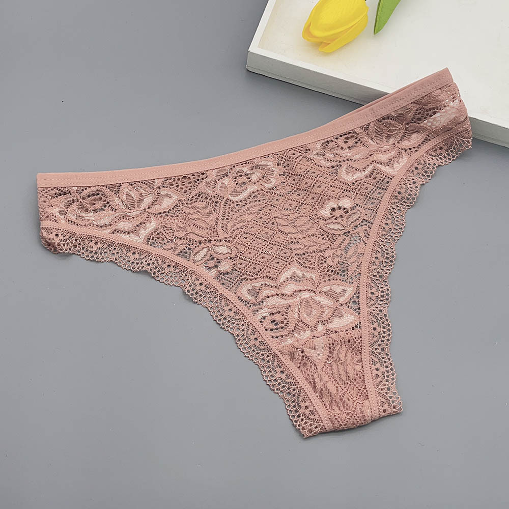 Best Selling Thongs for Women Wholesale 12PCS/Pack Lace Sexy Thongs Panties Mix All Colors Evenly in One Pack Women Thongs