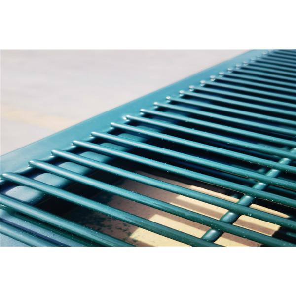 Green Galvanized 358 Anti Climb ClearVu Invisible Wall Fence Panels Powder Coated