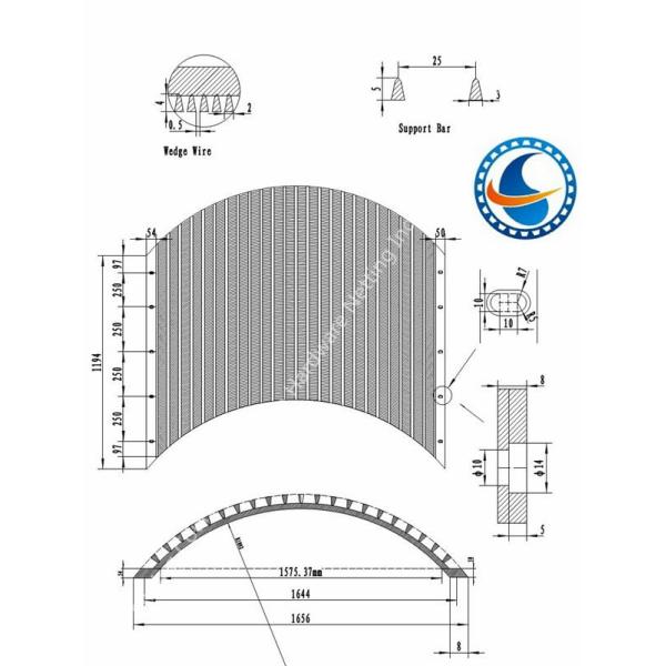 Vee Shape Sand Dewatering Screen , Customized Stainless Sieve Screen
