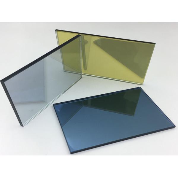 Edificio azul oscuro/bronce/gris/vidrio reflectante decorativo