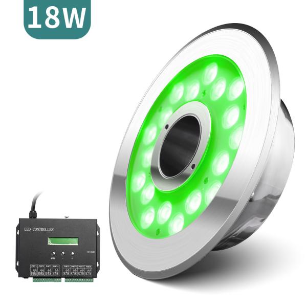 IK10 600LM LED Fountain Lights DMX512 Control 18W RGB