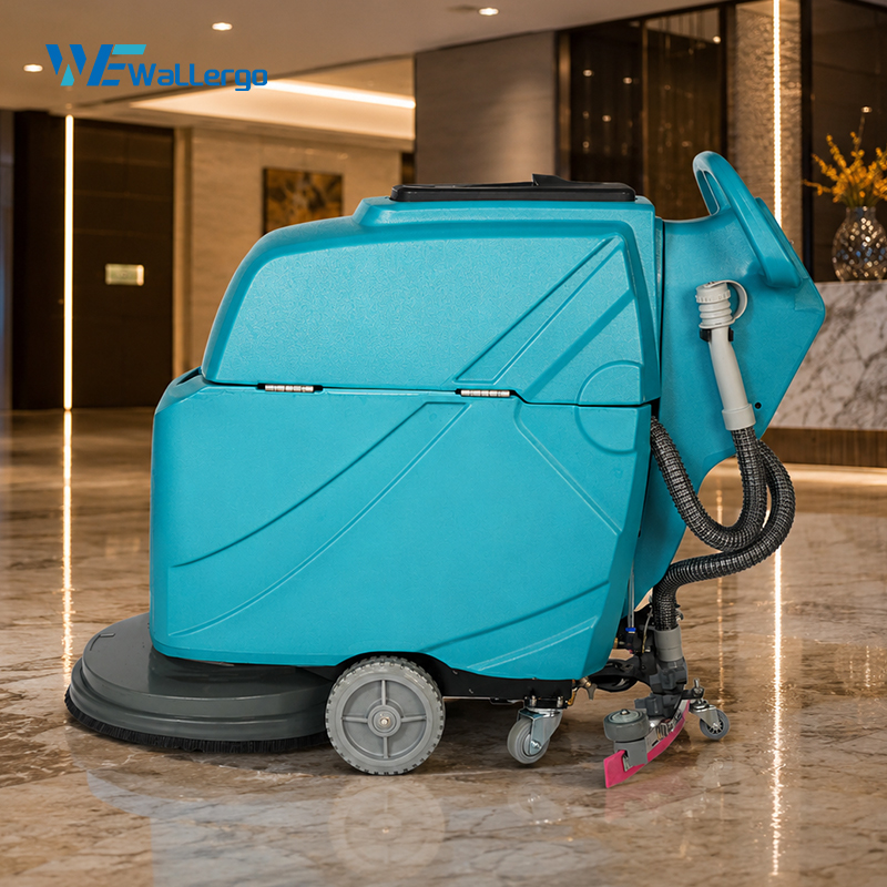 Electric Commercial Floor Scrubber Machine Walk-behind Industrial Ceramic Tile Floor Cleaning Machine