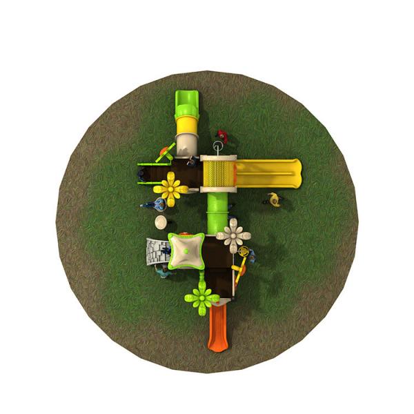 Équipement extérieur en plastique galvanisé de diapositive 19036 de terrain de jeu d'enfants de tuyau