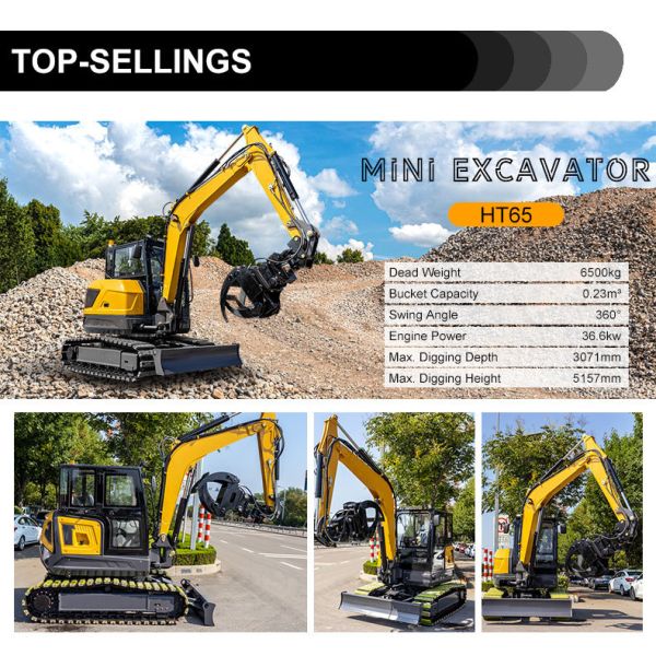 HT60Pro Hydraulic Excavator Hydraulic System and High Strength Structural Design