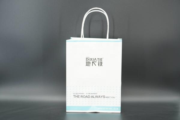 Shopping Handle Paper Bags recycled White Paper Carrier Bags