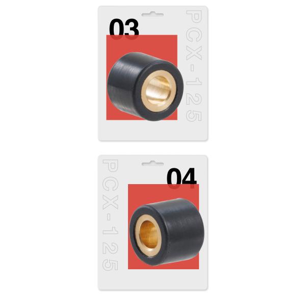 T-MAX 530 25x15 Copper Core Scooter Roller Weight 19X15.5 12g Refit Variator Pulley
