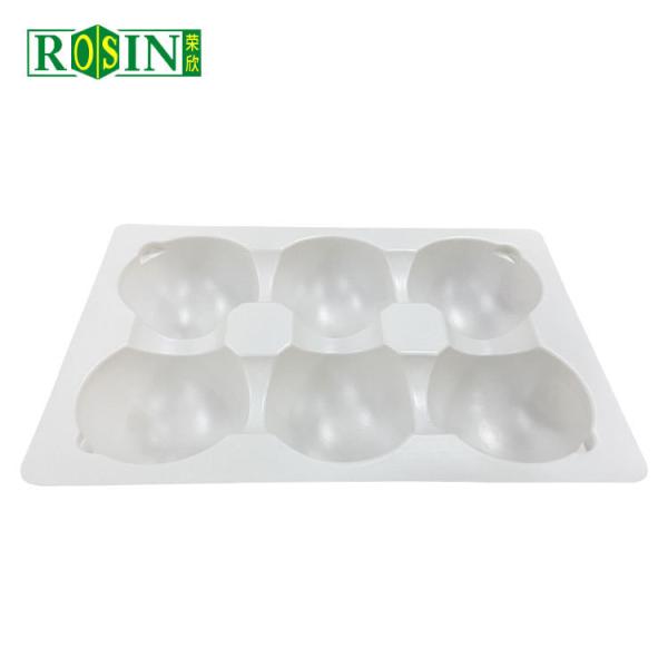 Customized Plastic Bakery Boxes 6 Cells Round PP 0.6mm Thickness For White Mochi