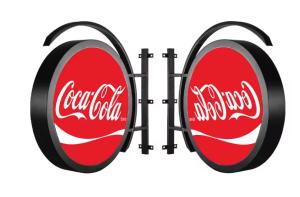 Outdoor Round Led Diaplay Screen P4.28 dia-600mm Double Sided Waterproof