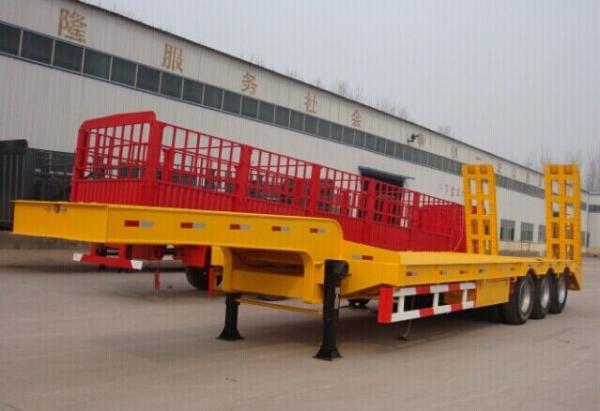 4 axle low boy trailer 80 ton low bed truck trailer