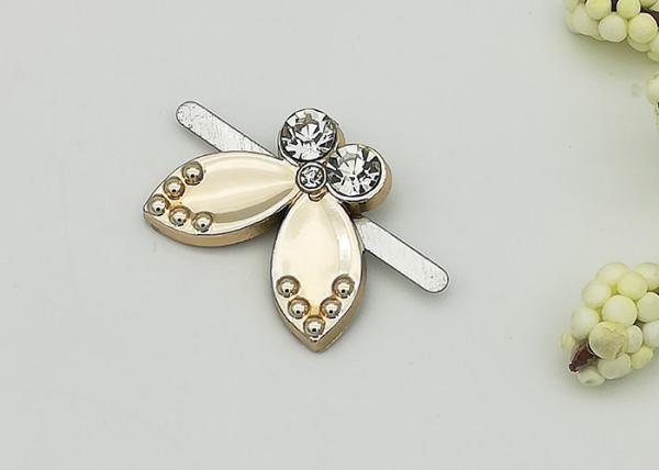 Decorative Plastic Shoe Buckles For Women Shoes With Crystal Ornament