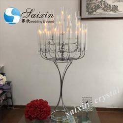 25 Arm Black Metal Candelabra Candle Holder Wedding Decoration 150CM