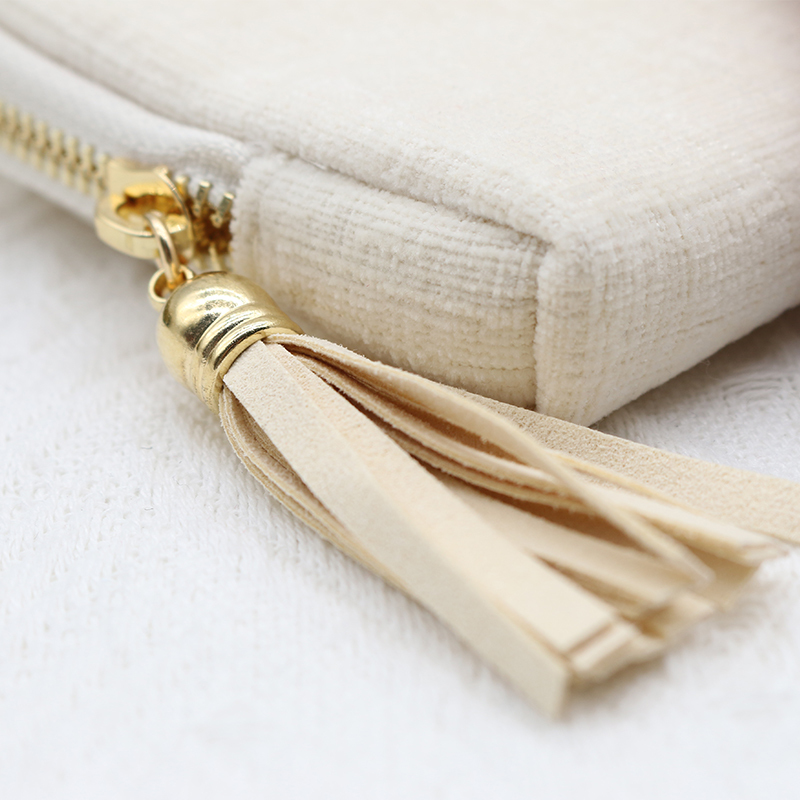 Luxury Velvet Jewelry Travel Organizer Travel Jewelry Case With Tassel Packaging Pouch