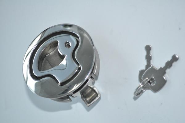 Boat Hatch Lift Handle-Turning Lock Latch-Locking w/key - Marine Stainless Steel